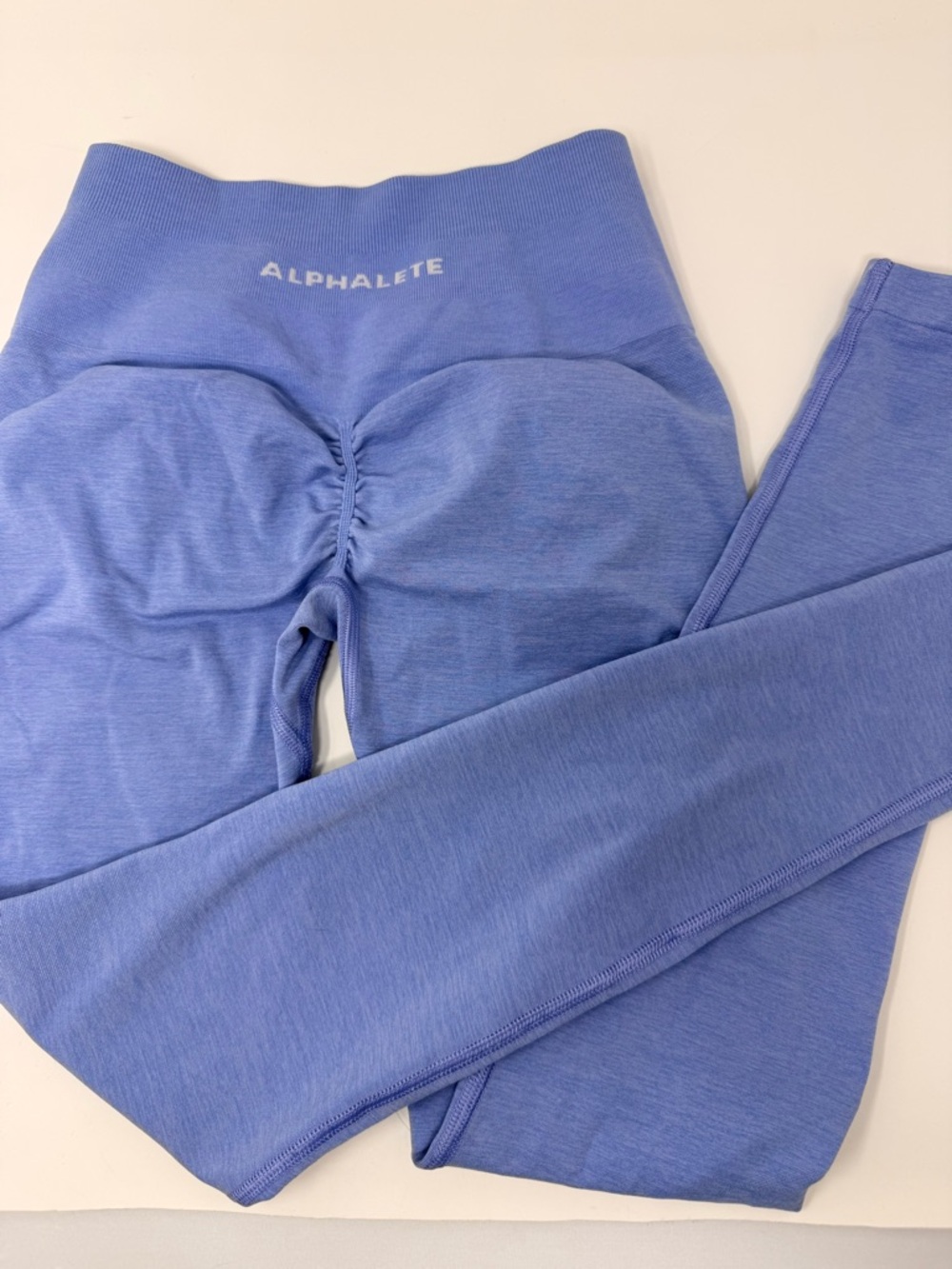 Alphalete Amplify Leggings Small Blue, Scrunch Butt No Front Seam, Like New